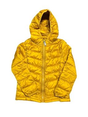 Core Life Kids Yellow Puffer Jacket Size 5-6 Hooded Lightweight Coat